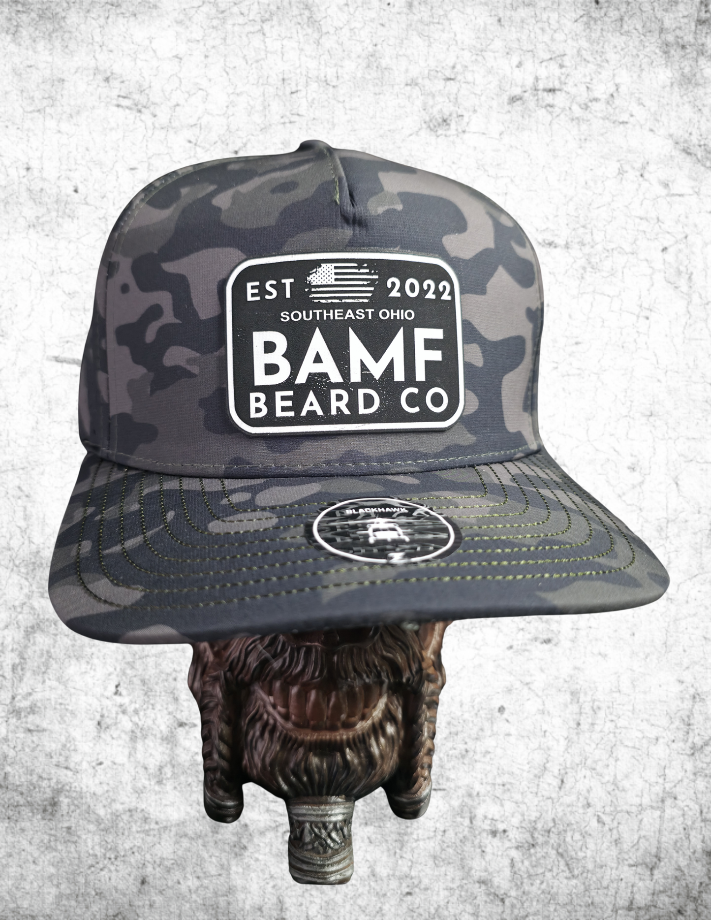 Black camo hat