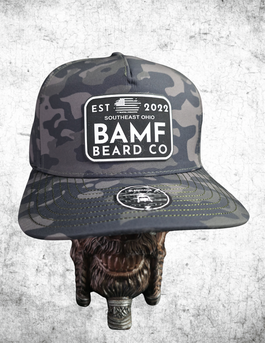 Black camo hat