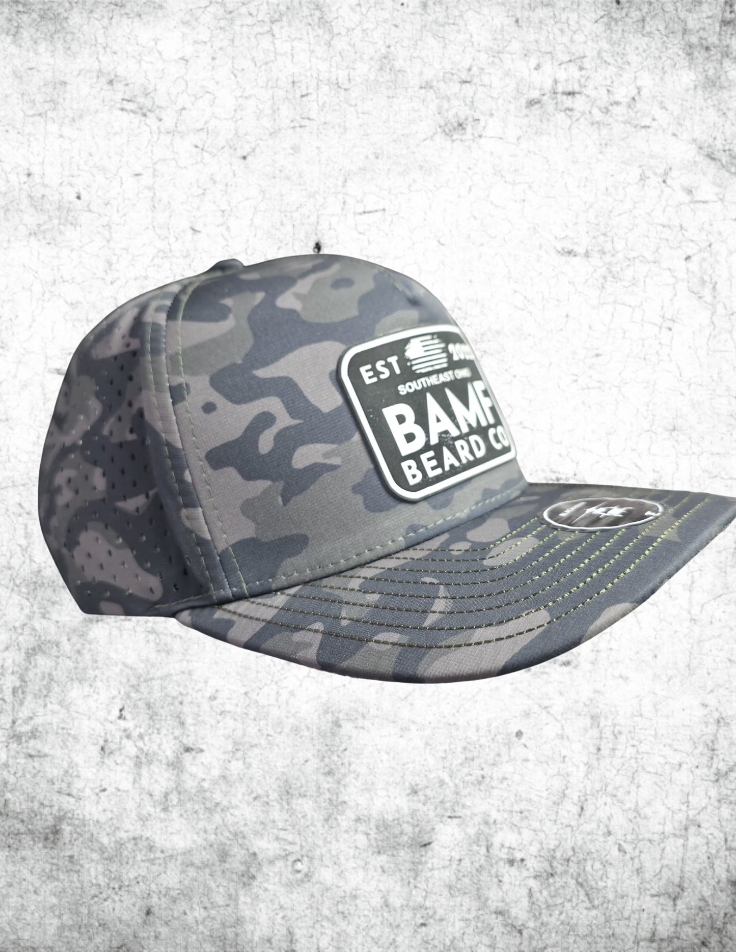 Black camo hat