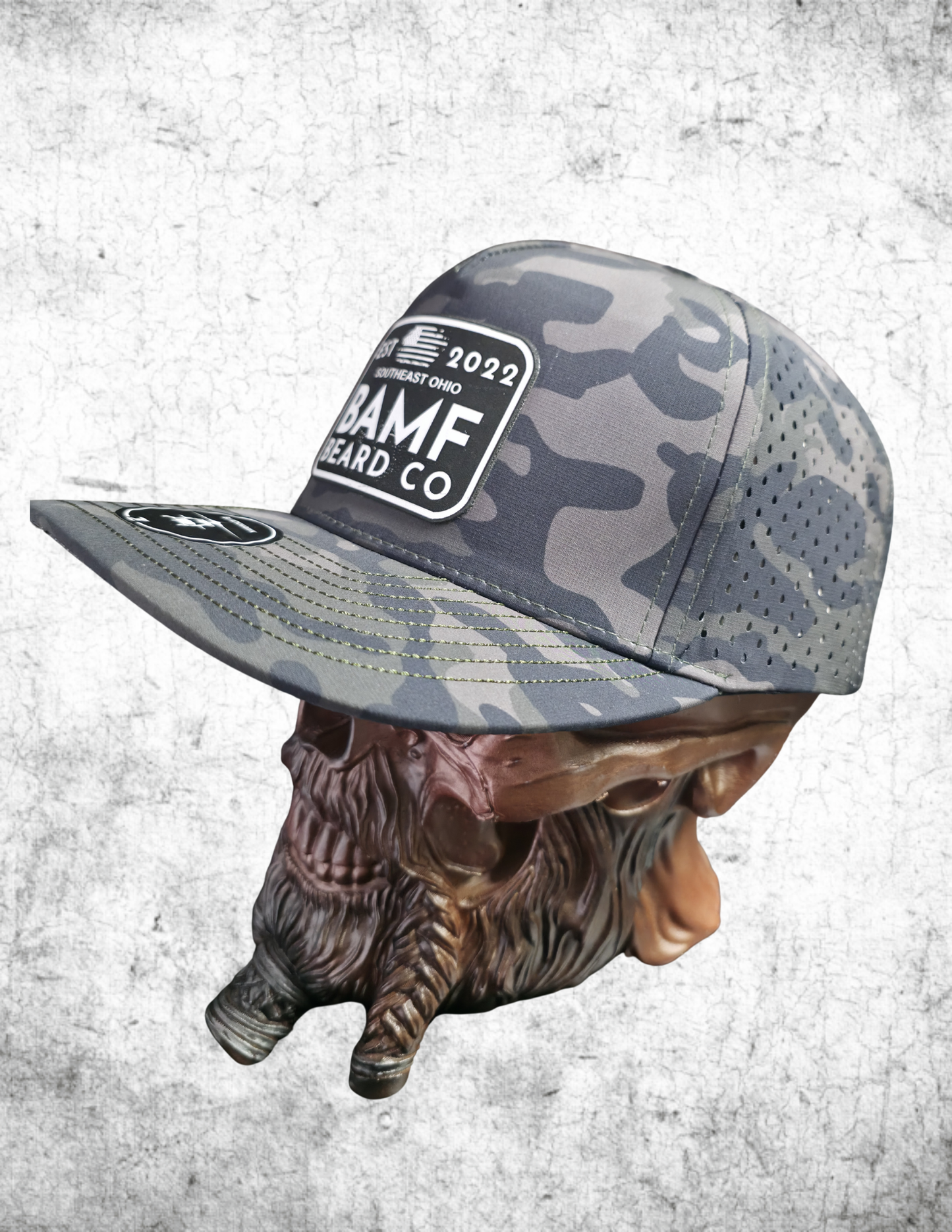 Black camo hat